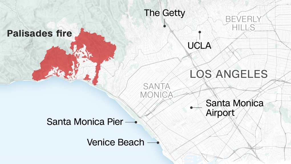 Incêndios florestais em Los Angeles, Califórnia: mapas, gráficos de danos